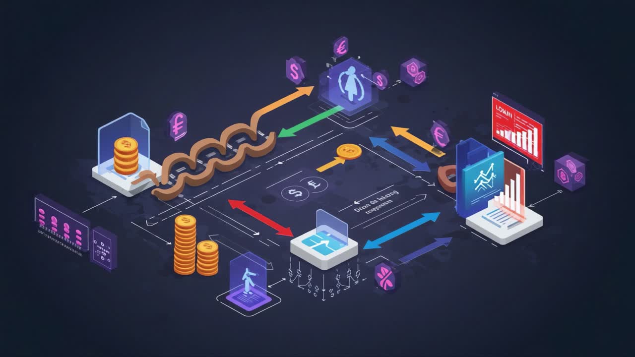 Visual Representation of Financial Data Flow and Analysis Through Icons ...