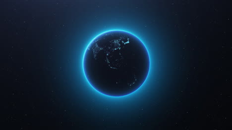 la tierra por la noche desde el espacio
