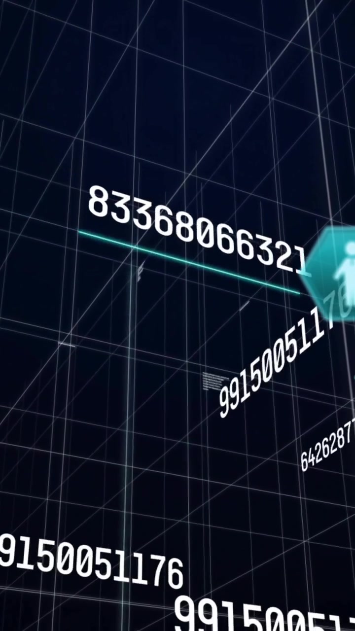 Animation of globe of network of connections with icons and data processing