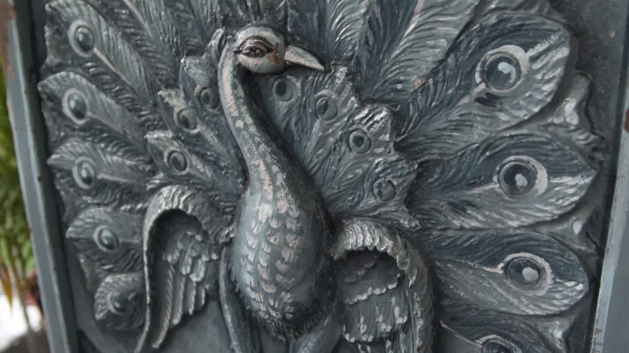 картина павука за пределами индуистского храма в районе малой индии в центре сингапура в азии