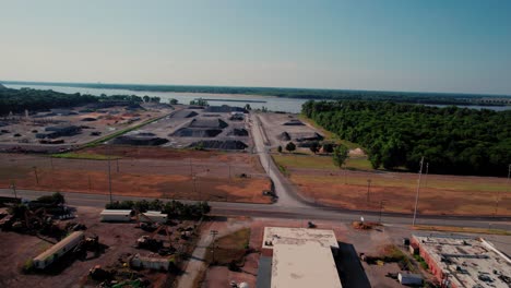 aerial sand gravel mining operation memphis tennessee industrial