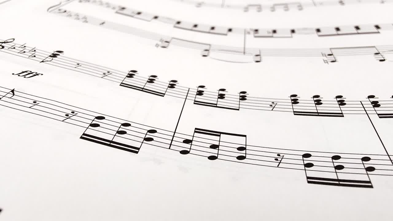 close up of music notes on paper