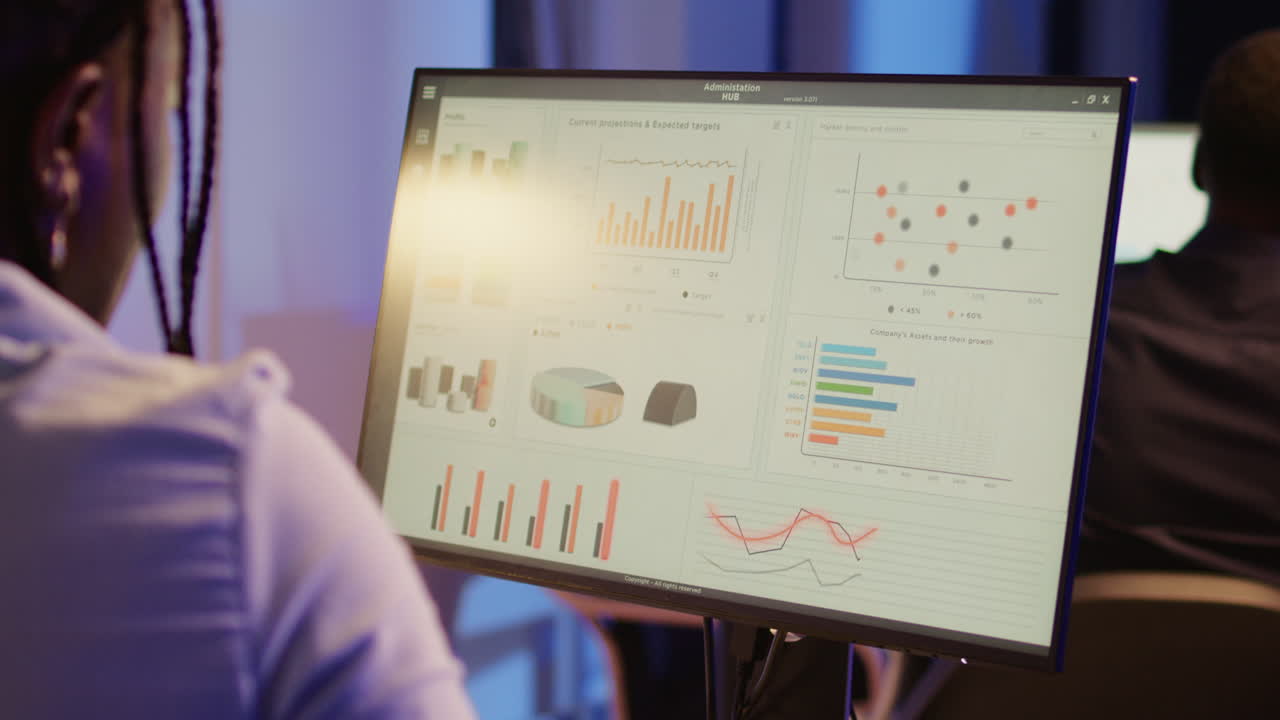 Team Working on Data Analysis in Modern Office