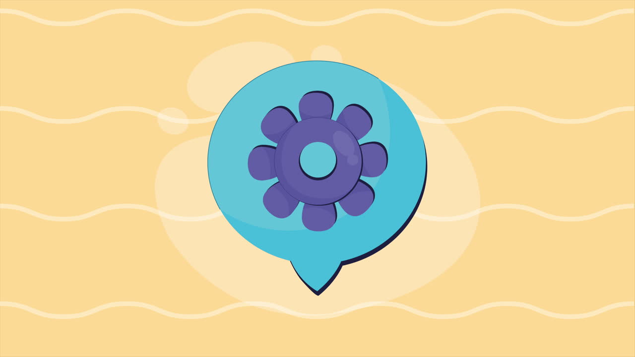 음성 버블 애니메이션에서 기어 설정