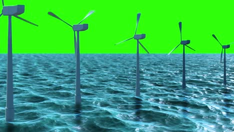 Animation-Einer-Windkraftanlage-Im-Meer