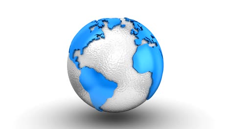 el mapa del mundo se convierte en un globo