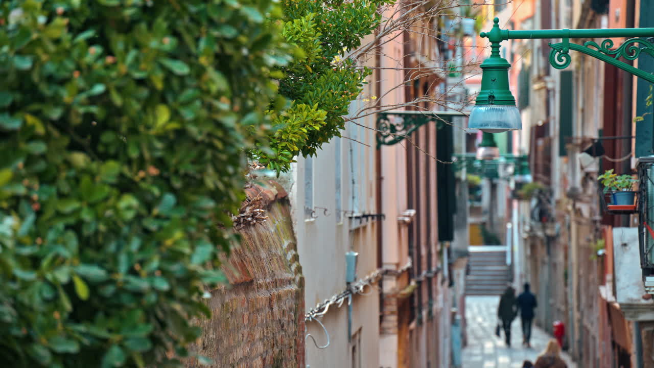 Blurred view of people walking on the streets of the city