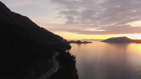 stunning sunset coastal highway drive