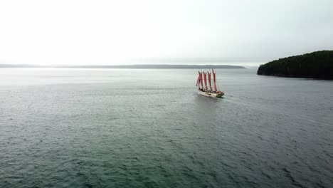 Ship-with-four-sails-sailing-on-the-water