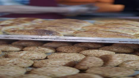 delicious sesame pastries and breads freshly baked