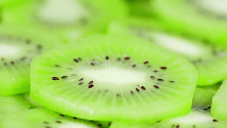 peeled peel pieces of fresh kiwi.