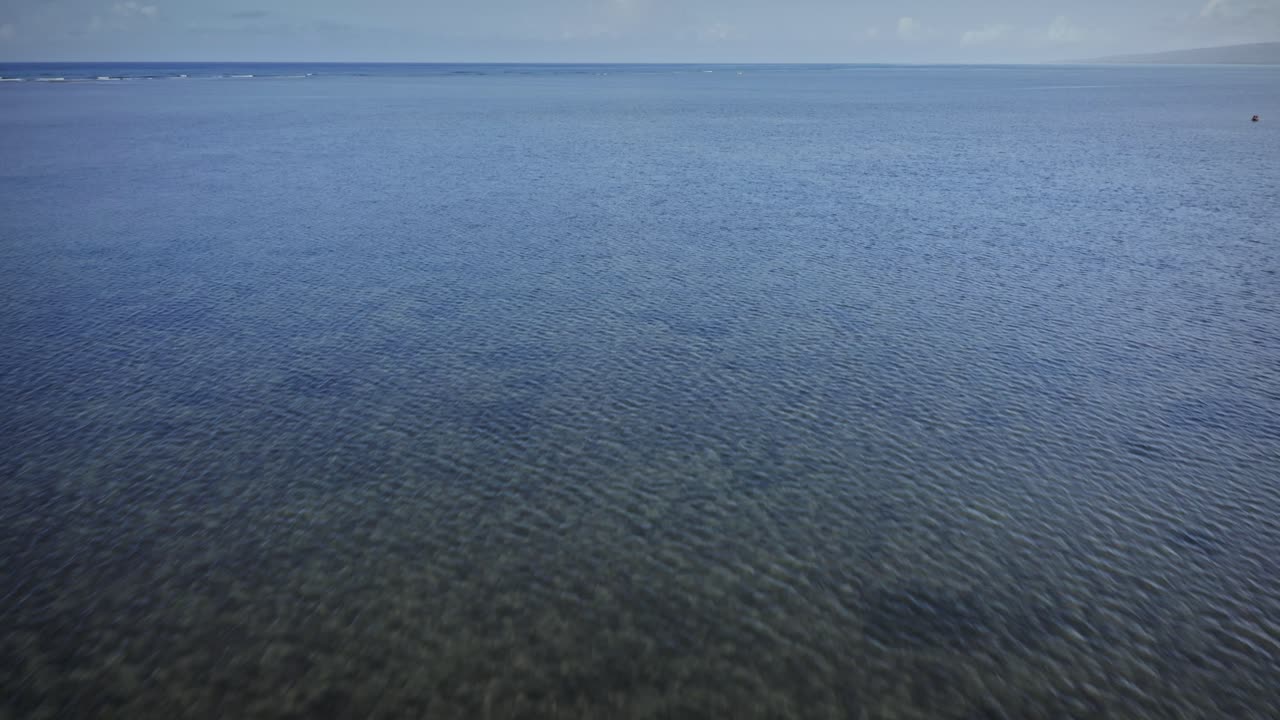 하와이 몰로카이 암초의 훌륭한 항공 샷