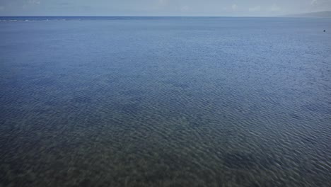 excellent aerial shot of the reef in molokai, hawaii