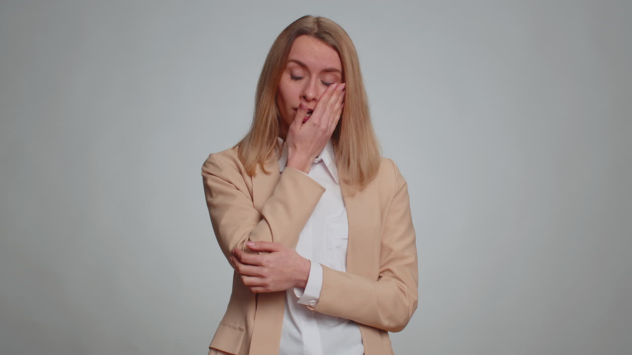 Upset disappointed businesswoman wipes tears cries from despair being sad because of unfair things