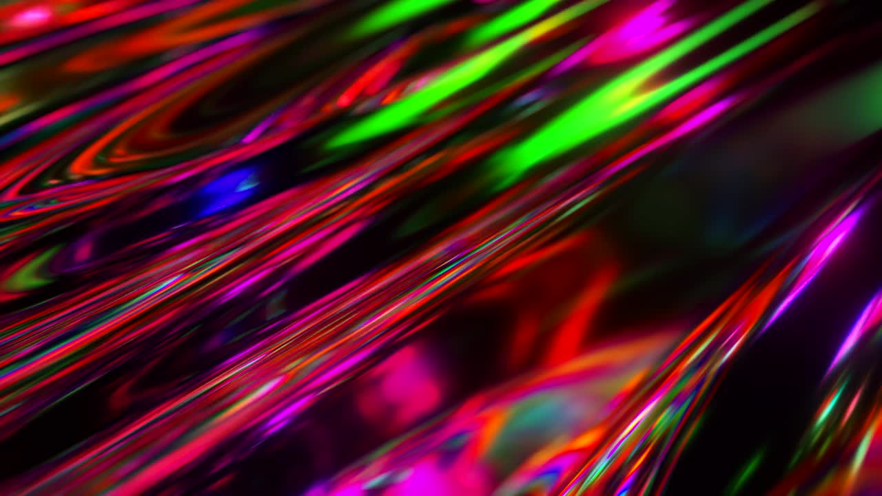 Colorful abstract animated background. The movement of a transparent multi-colored glass surface. Active movement of the liquid effect. Conceptual art. Rainbow gradient. Seamless loop 3d render