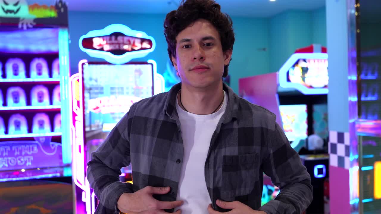 Man in Arcade