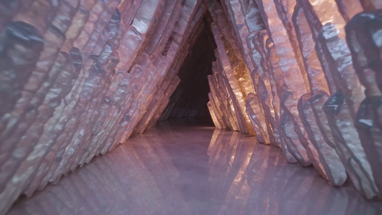 Abstract tunnel with translucent walls