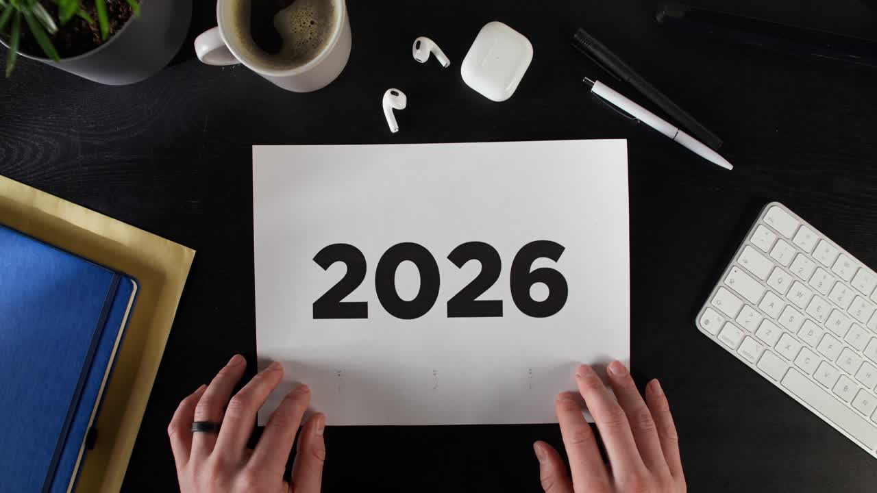 2026 Calendar on a Desk