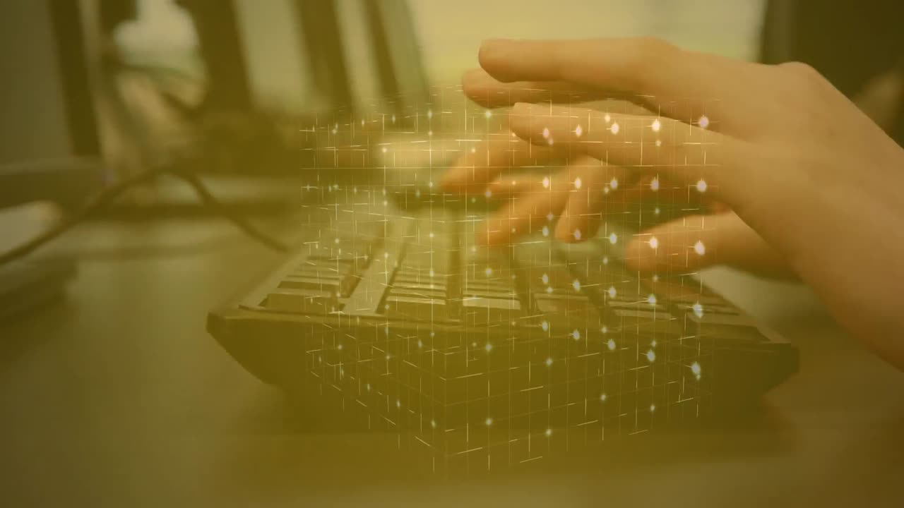 animación de la red de conexiones entre diversos escolares que utilizan computadoras