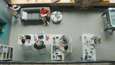 open-plan office with diverse team
