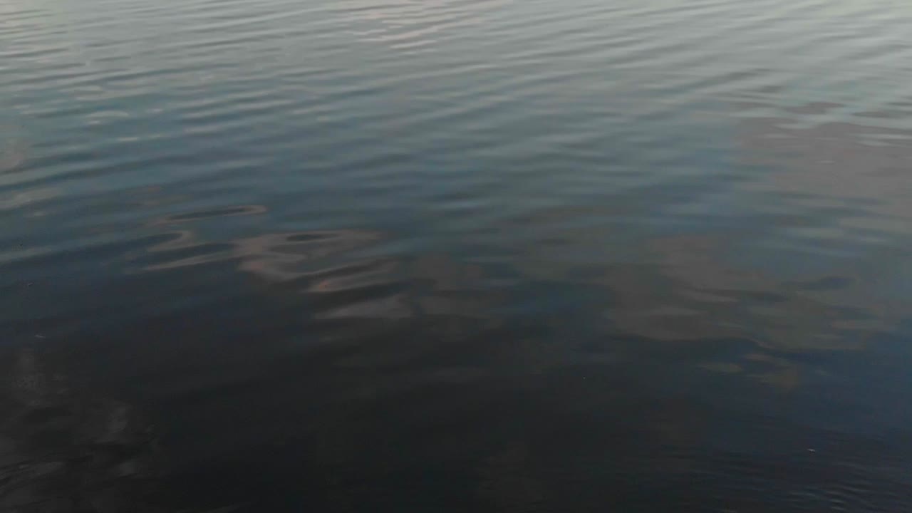 Rippled ruffles of Jugla lake Riga aerial pan