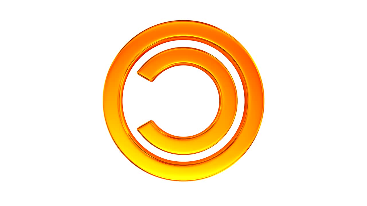 signo de derechos de autor en fondo blanco. renderizado en 3d aislado