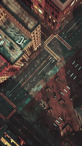 vista aerea de las calles de la ciudad