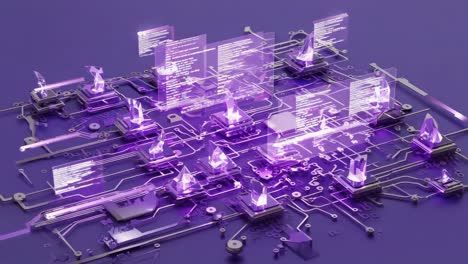 futuristic circuit board network