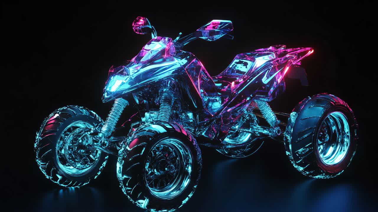 Neon Glowing Futuristic ATV