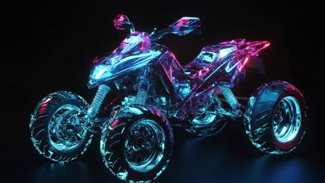 neon glowing futuristic atv