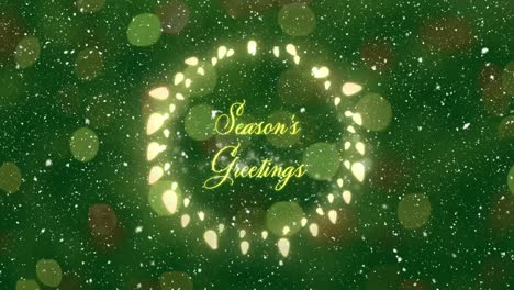 Animation-of-seasons-greetings-text-over-snow-falling
