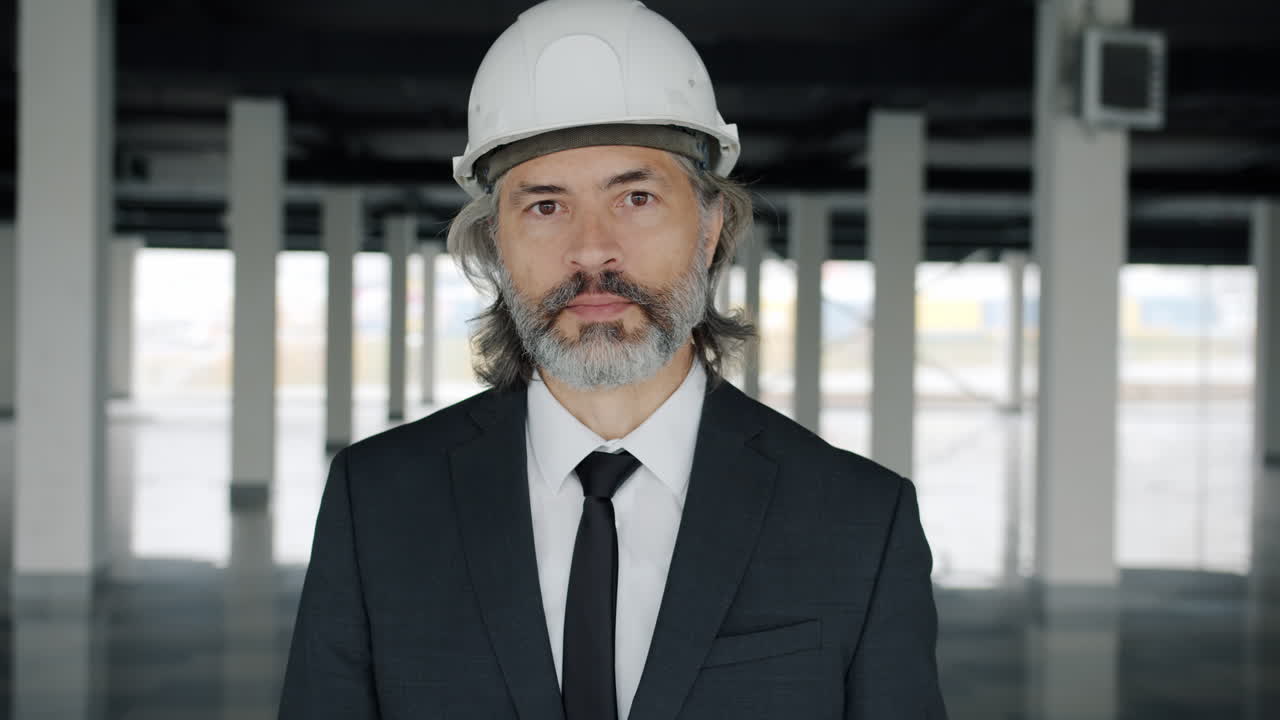 Businessman in construction site