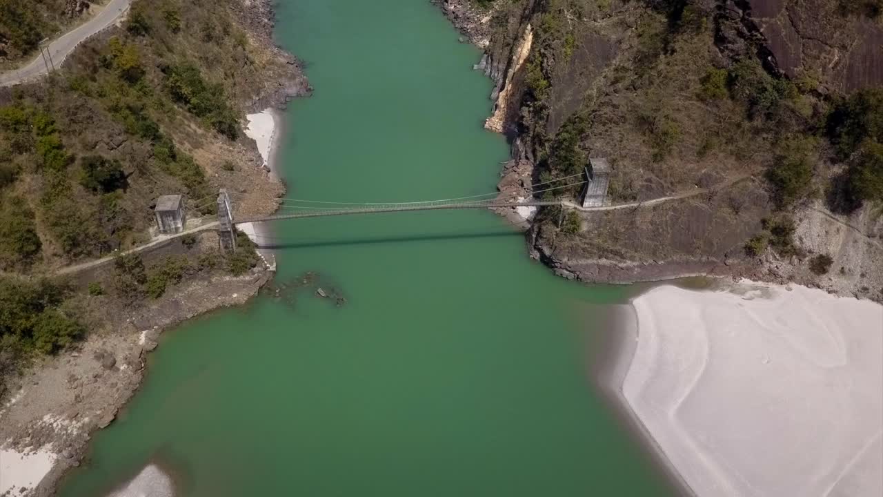 항공: 리시케시 인도의 강가 강