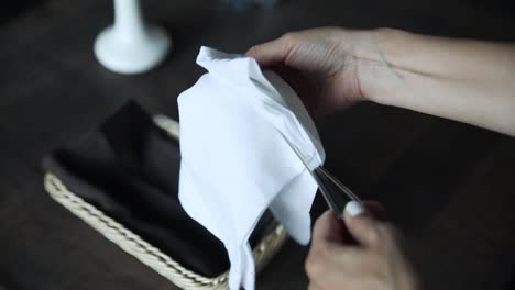 table setting preparation