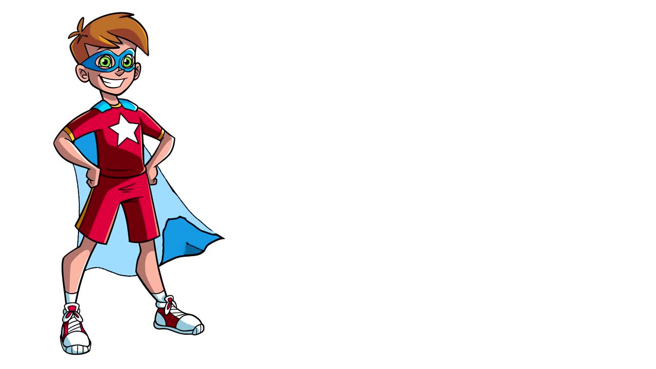 el pequeño superboy en blanco