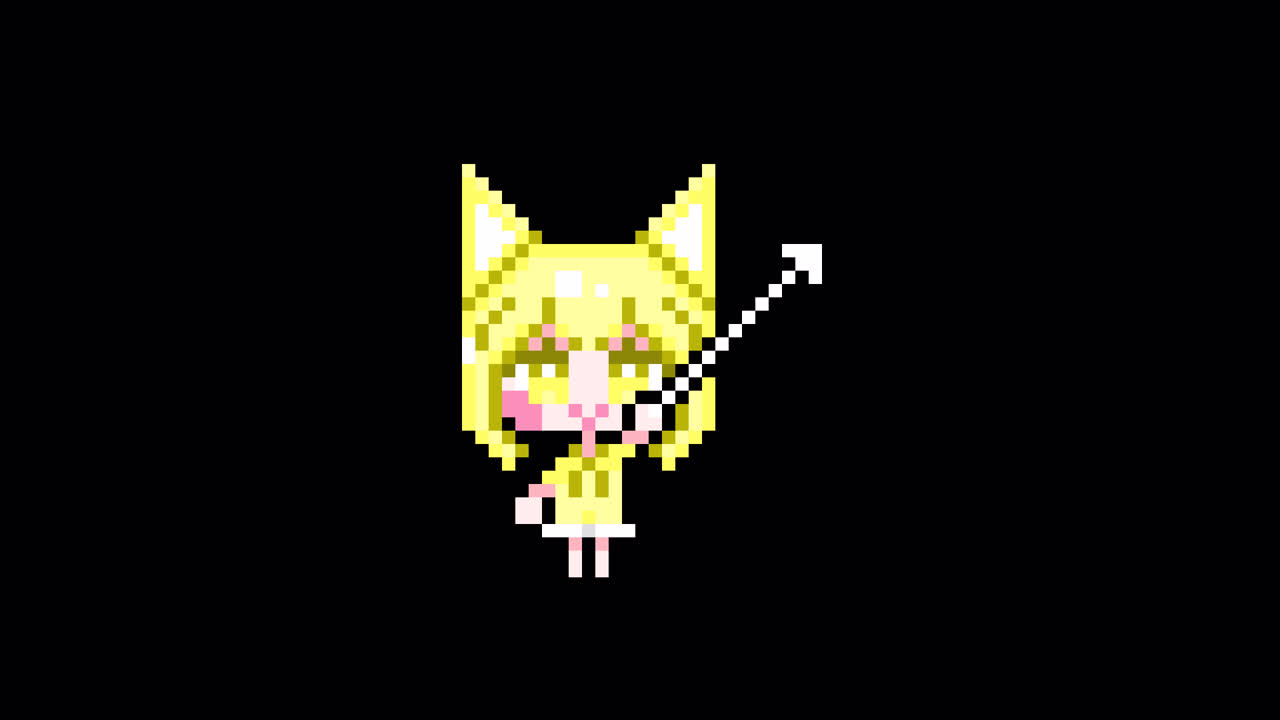 Pixel Cat girl cursor short hair Looping animation. 1080p (3).mov