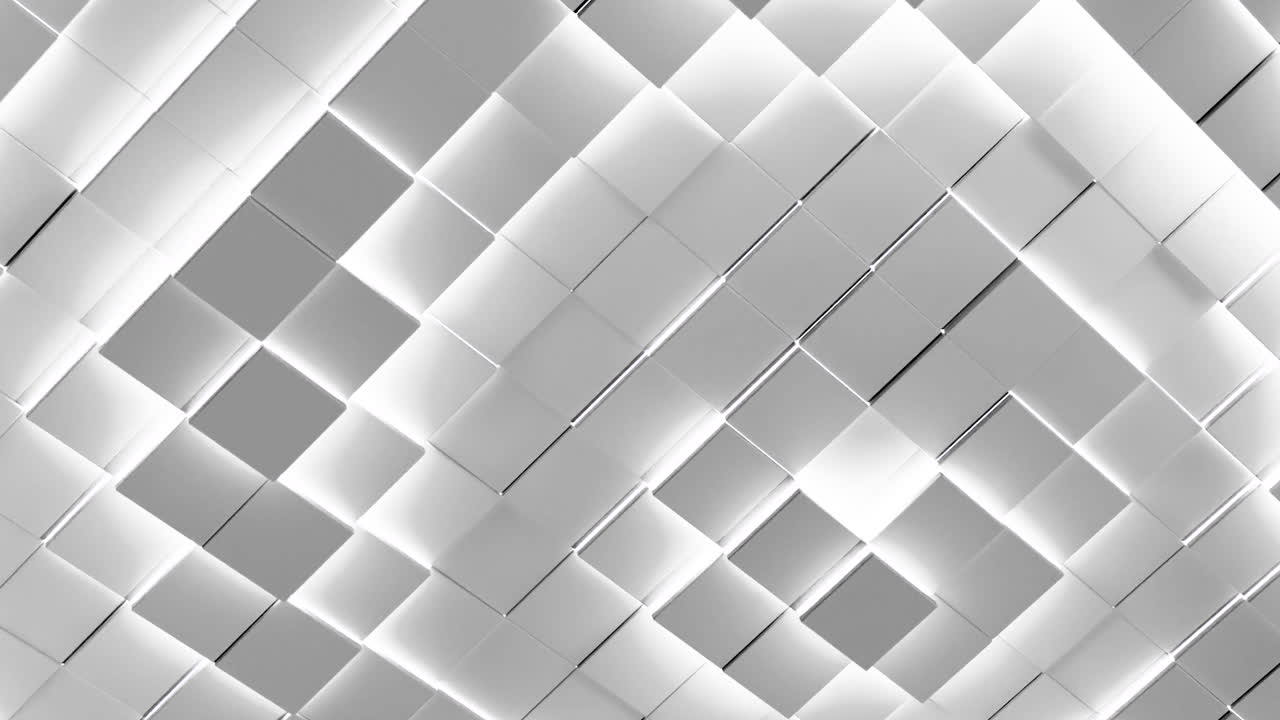 Abstract Geometric Pattern of Illuminated Cubes