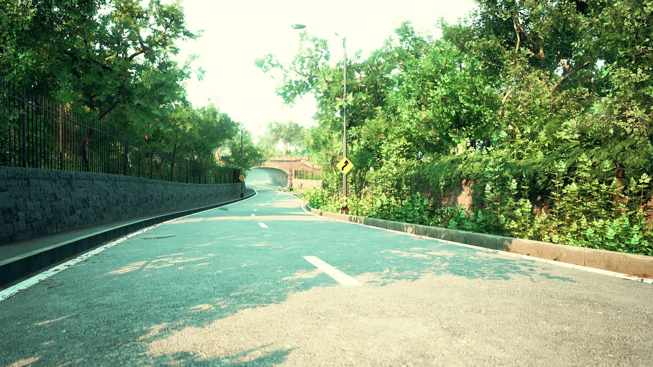 완전한 봉쇄를 발표한 후 거리