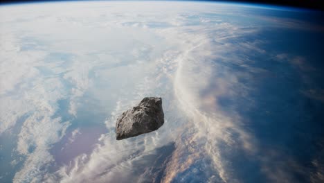 Gefährlicher-Asteroid,-Der-Sich-Dem-Planeten-Erde-Nähert.-Bild-Der-Erde,-Bereitgestellt-Von-Der-NASA