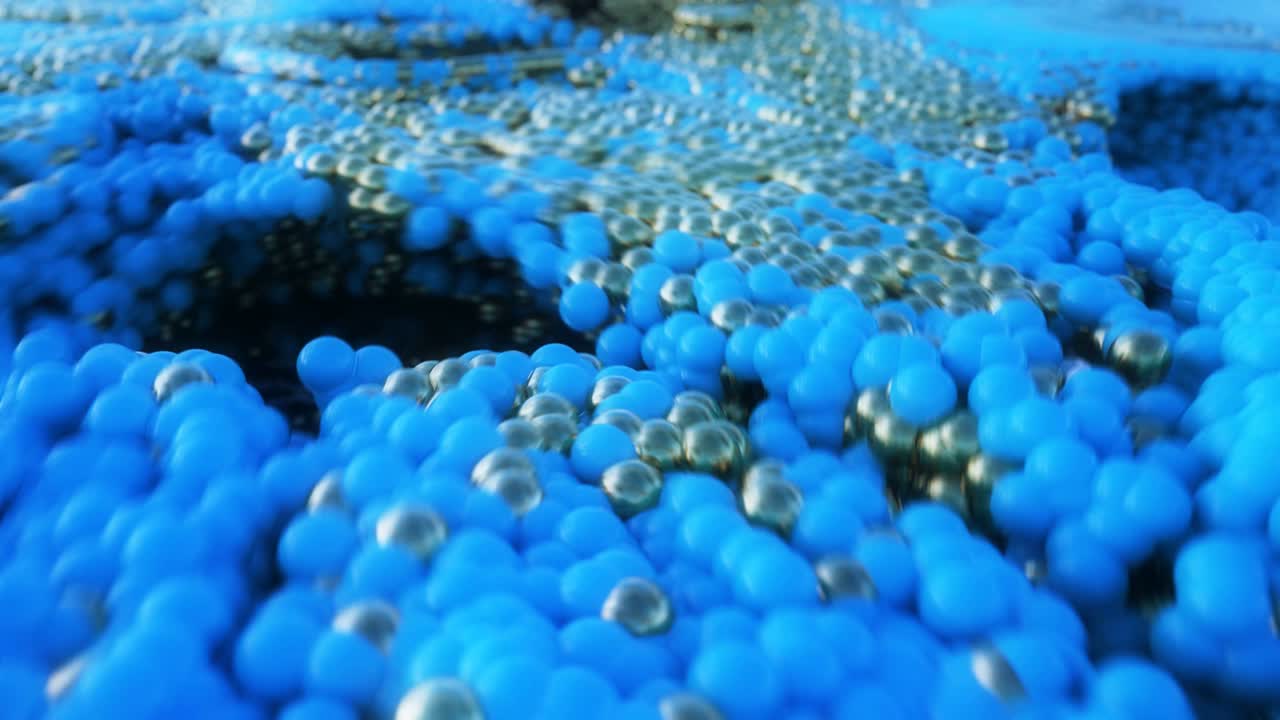 추상적인 회전하는 다채로운 구.