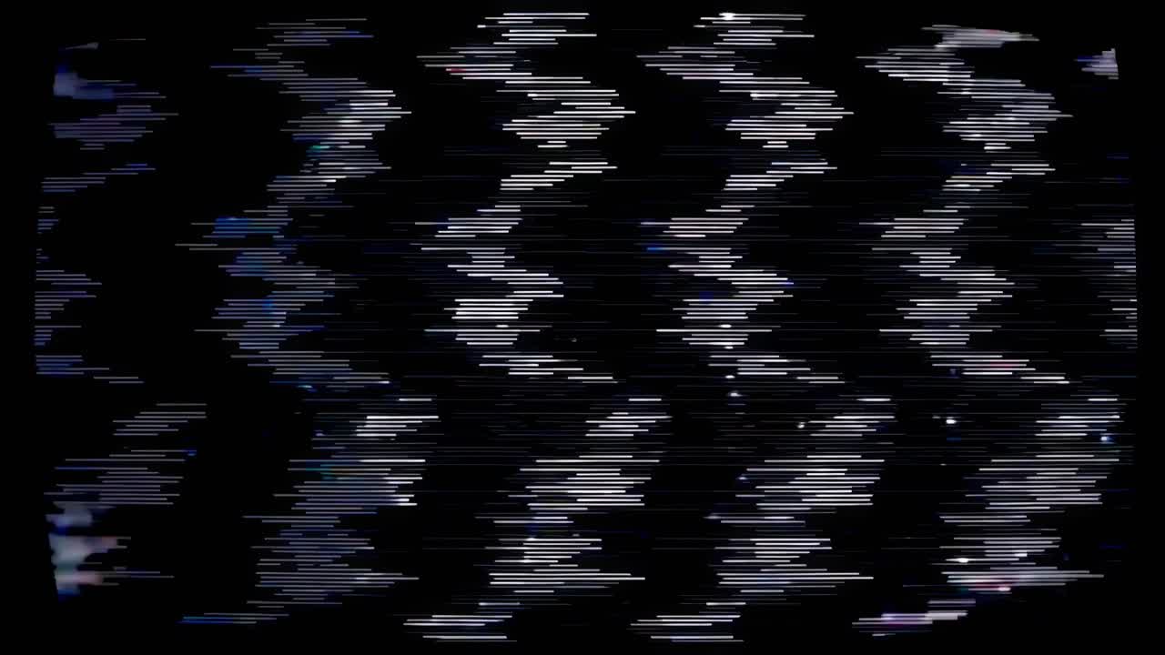 Abstract video glitch effect with horizontal lines, viewed from a straight-on angle