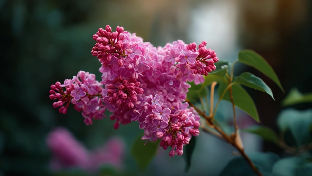 A stunning close-up of vibrant lilac flowers showcasing their intricate petal structure and lush greenery, capturing the essence of spring in full bloom beauty.