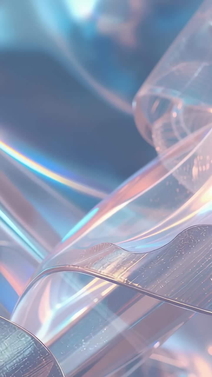 Video verticale: luci intense che proiettano riflessi su curve nitide e sottili, con uno studio che crea luminescenza
