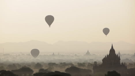 balloons rise near the amazing temples of pagan bagan burma myanmar 4