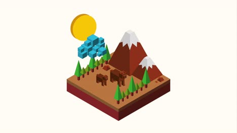 landscape isometric concept