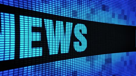 news display on a digital screen
