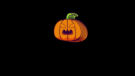 Fondo-Transparente-De-Video-De-Gráficos-En-Movimiento-De-Bucle-De-Calabaza-De-Halloween-Con-Canal-Alfa