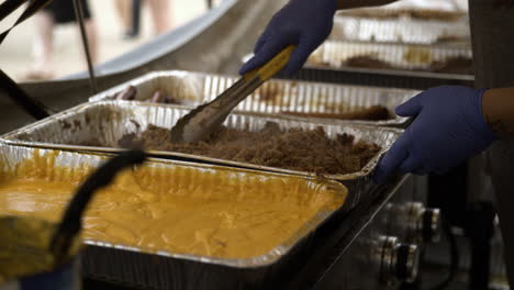 BBQ-Cheese-Nachos-For-Sale-At-The-Dogwood-Festival-In-Siloam-Springs,-AR,-USA---Close-Up