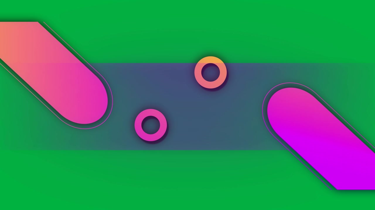 Animation of multiple digital colourful shapes icons on white background