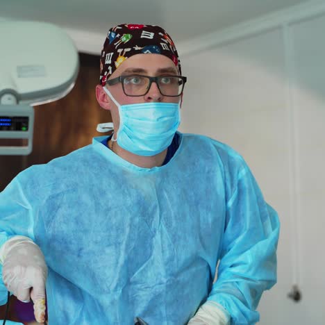 portrait shot in operating room